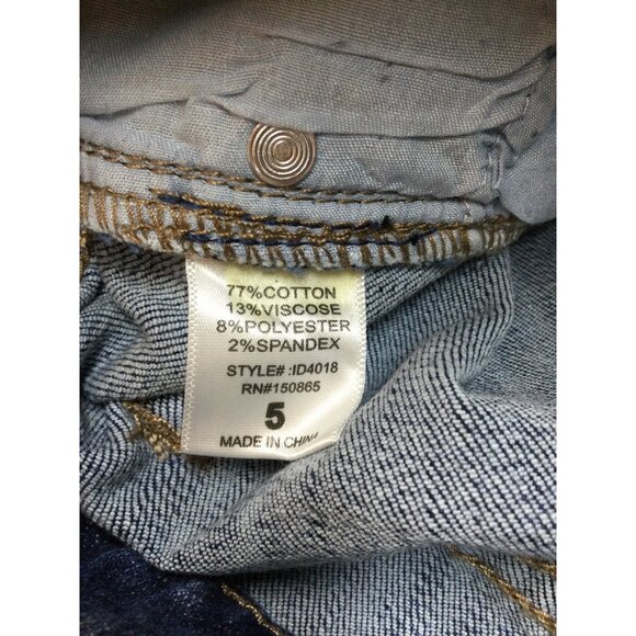 Vella Jean Womens Distressed Skinny Jeans Size 5 Cotton Blend Blue Stretch - Picture 5 of 9